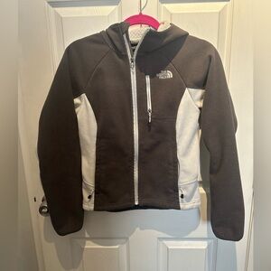 The North Face Windwall Hooded Fleece Jacket Women's Size XS- Gray Full Zip